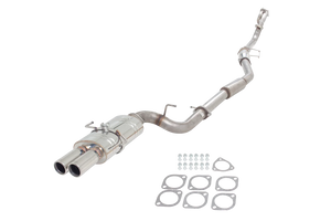 NISSAN 200SX S14 1994-1998, 3" Inch Stainless Steel Raw Turbo Back Exhaust System With Oval Twin Tip Muffler XFORCE