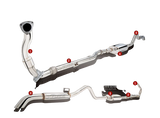 NISSAN NAVARA D40 STX AUTO (2011-2015), 3″ Stainless Steel Turbo Back System NO Cat XFORCE