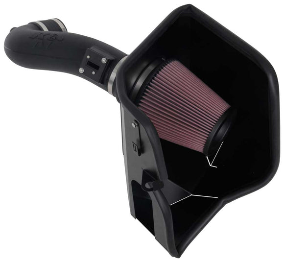 63-3110 K&N Performance Air Intake System, Chevrolet Silverado 1500 6.2l V8, '19-24' by K&N. Available online at VCM Performance 