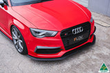 Audi S3 (2013-2020)  8V Sedan Pre-Facelift Front Lip Splitter V3 & Mounting Brace