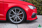 Audi S3 (2013-2020)  8V Sedan Pre-Facelift Front Lip Splitter V3 & Mounting Brace