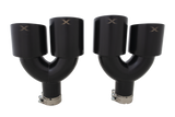 Audi S3 Black Quad 4 Inch Tip Option XFORCE