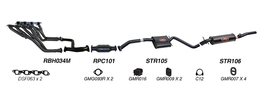 Redback Performance Exhaust System for Holden Commodore (09/1991 - 199 ...