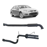 Redback 2.5" Catback Exhaust for Ford Falcon FG Sedan with Centre Hotdog and Dual out Rear Muffler Delete