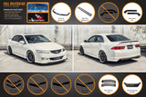 Honda Accord (2002-2008)  Euro FACELIFT CL7/CL9 Full Lip Splitter Set