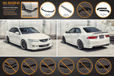 Honda Accord (2002-2008)  Euro FACELIFT CL7/CL9 Full Lip Splitter Set