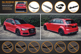 Audi S3 (2013-2020)  8V Pre-Facelift Sportback Full Lip Splitter Set