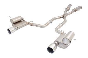 Jeep Grand Cherokee 2012+ SRT8 6.4L Brushed Stainless Steel Twin 3" inch Catback System - XFORCE