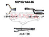 Ford Falcon (2002-2008) BA, BF 5.4L BOSS 4 Valve V8 Ute (Including XR8, FPV models). Exhaust exit out driver's side. Manta Exhaust
