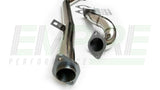 Toyota 86 front and over pipe exhaust close up
