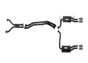 Ford Falcon (2014-2016) FG-X-  GT FG and FG-X XR8 5.0L Supercharged Coyote Cat Back System - No Centre Muffler -  with Duel Rear Muffler and Quad Tip Outlet