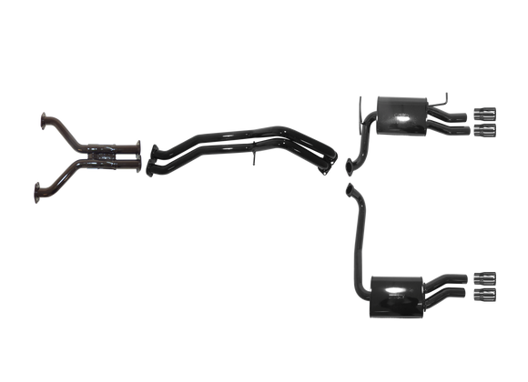 Ford Falcon (2014-2016) FG-X-  GT FG and FG-X XR8 5.0L Supercharged Coyote Cat Back System - No Centre Muffler -  with Duel Rear Muffler and Quad Tip Outlet