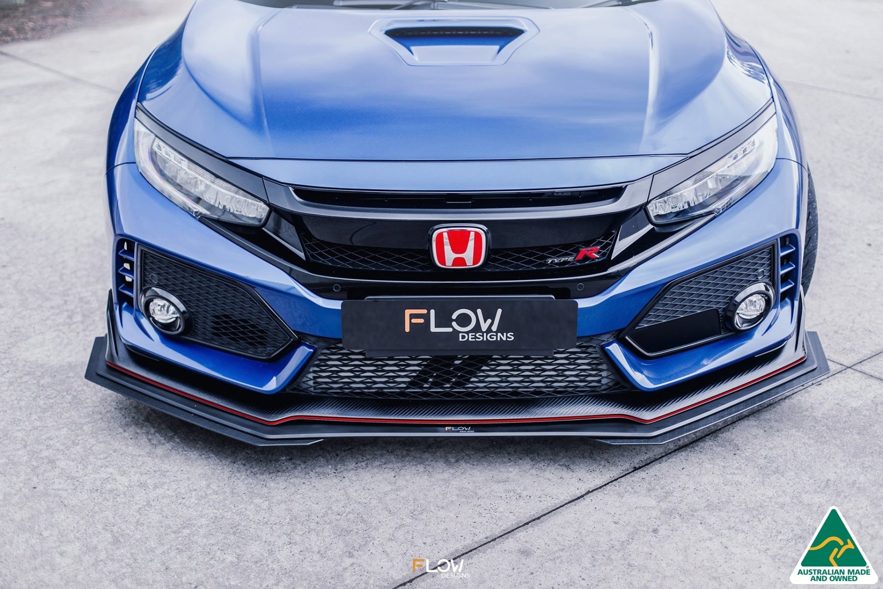 Honda Civic (2017-2022) Type R Front Lip Splitter Extensions (Pair ...