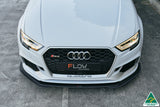 Audi RS3 (2013-2020)  8V Sedan FL Front Lip Splitter & Stainless Steel Mounting Brace