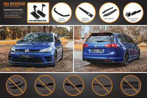 Volkswagen Golf (2012-2020)  R Wagon (EU/AU) Full Lip Splitter Set