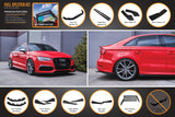 Audi S3 (2013-2020)  8V Sedan PFL V3 Full Lip Splitter Set