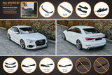 Audi RS3 (2013-2020)  8V Sedan FL Full Lip Splitter Set