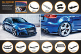 Audi RS3 (2013-2020)  8V Sportback (PFL) Full Lip Splitter Set