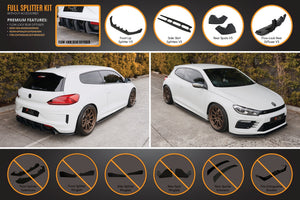 Volkswagen Scirocco (2009-2017)  R FL V3 Full Lip Splitter Set