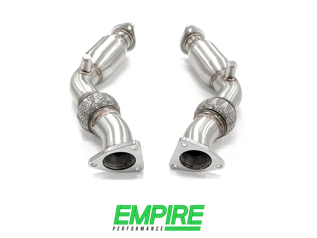 Nissan 370Z (2009+) cat delete pipes with resonator – Empire Performance