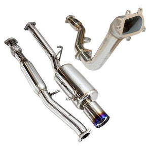 Subaru Forester (2003-2008) Invidia G200 Turbo Back Exhaust w/Hyperflow Down Pipe, Ti Rolled Tip - Subaru Forester XT SG 03-08
