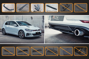 Volkswagen Golf (2012-2020)  GTI Full Lip Splitter Set with Rear Valance & Fairing