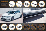 Volkswagen Golf (2012-2020)  GTI Full Lip Splitter Set with Rear Aero Valance & Fairing