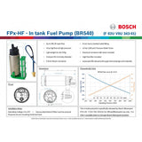 Various Various (ALL YEARS) Bosch 540 l/h Intank fuel pump
